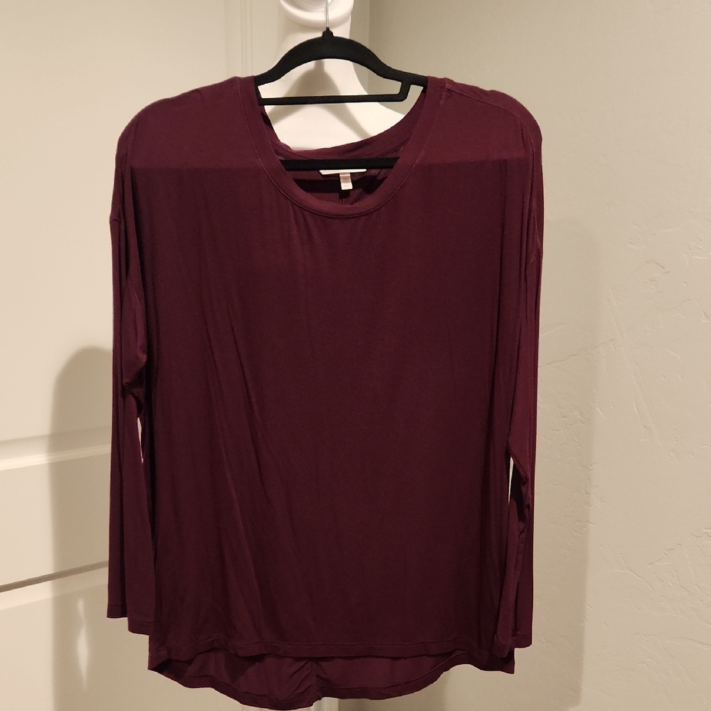 Victoria's Secret Deep Burgundy Long Sleeve Top- Medium